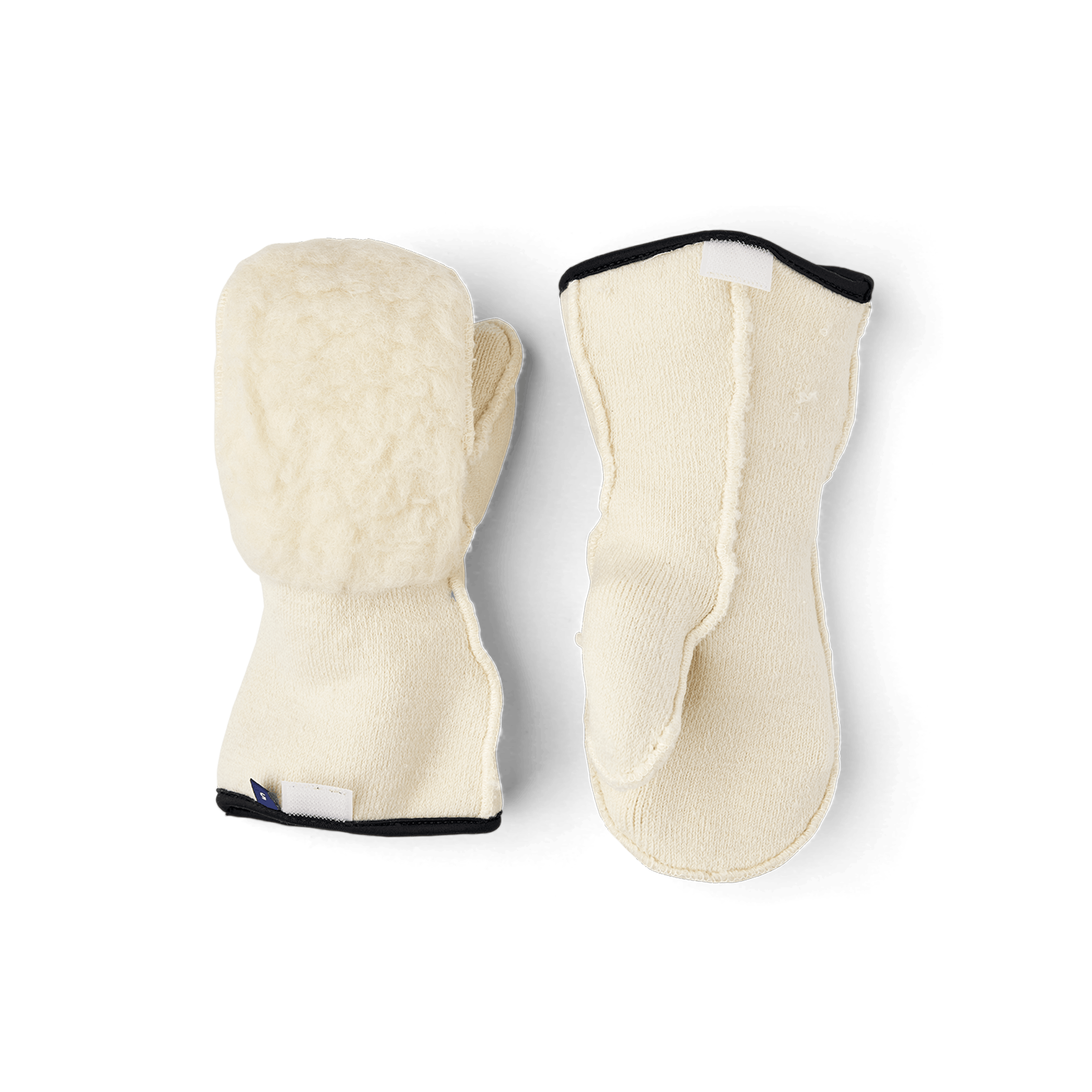 White machine-sewn liner mitten (1 of 4)