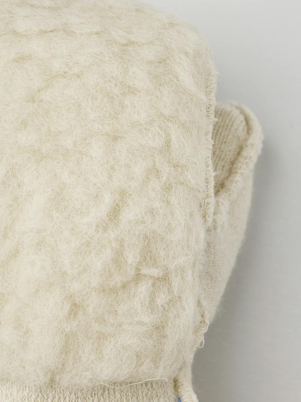 White machine-sewn liner mitten (2 of 4)