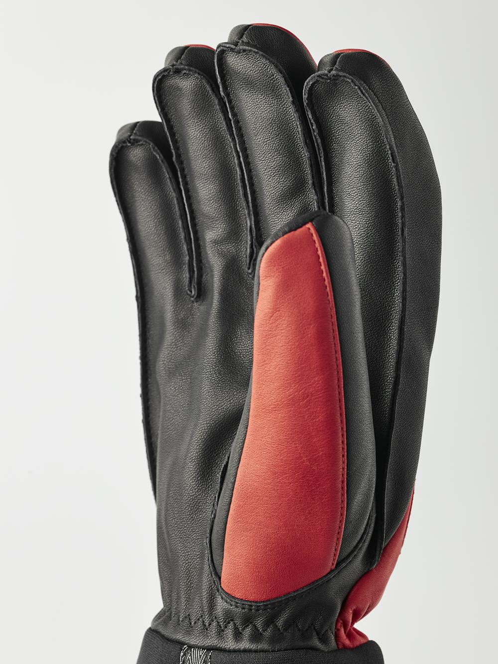 Army Leather Wool Terry 5-finger in the color Flame red (6 of 6)