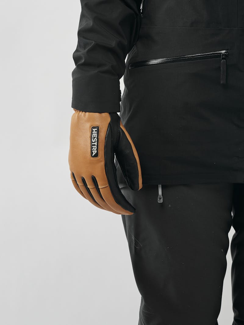 Light brown goat leather and cow hide ski glove with black palm (6 of 6)