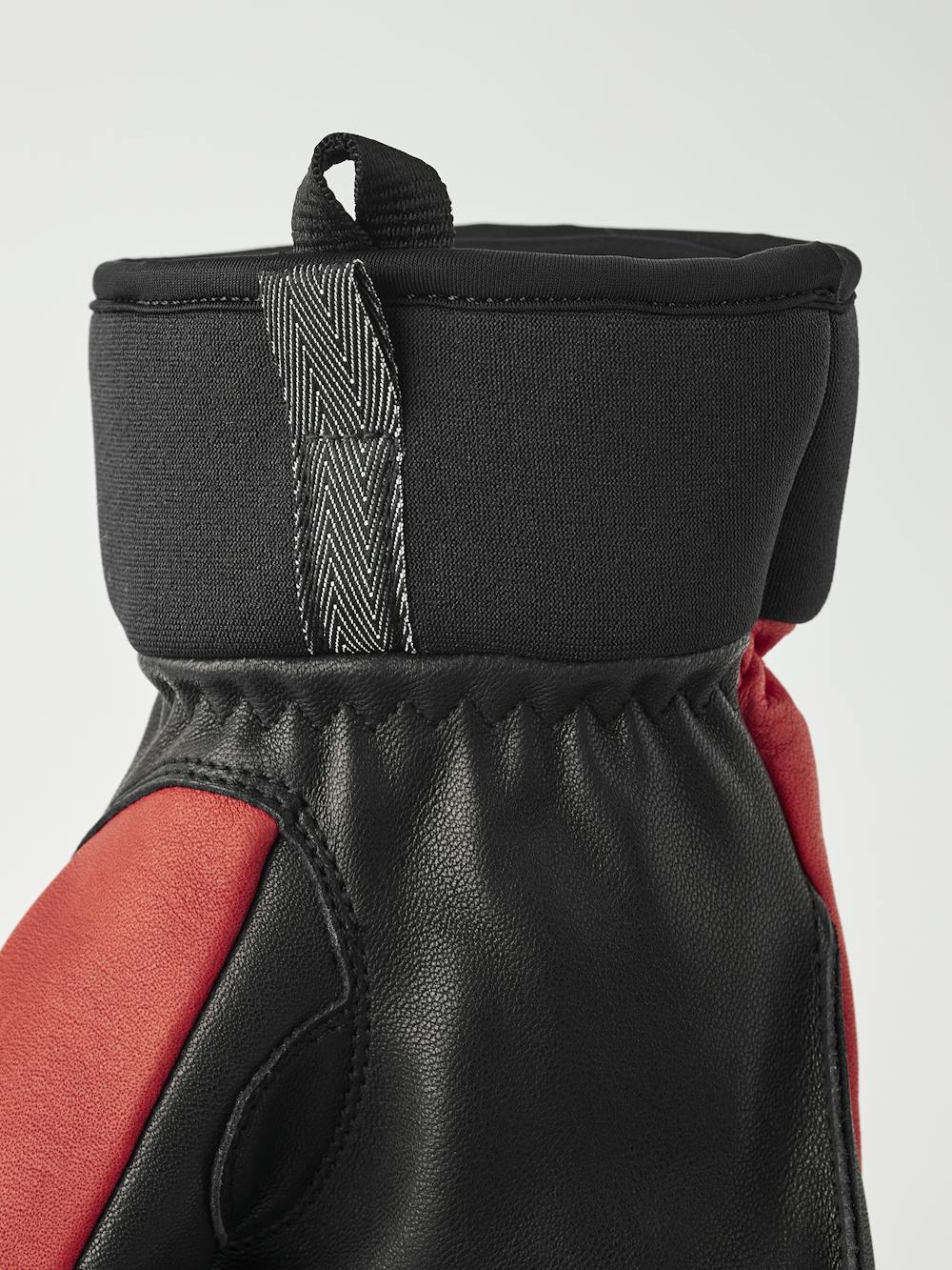 Army Leather Wool Terry 5-finger in the color Flame red (3 of 6)