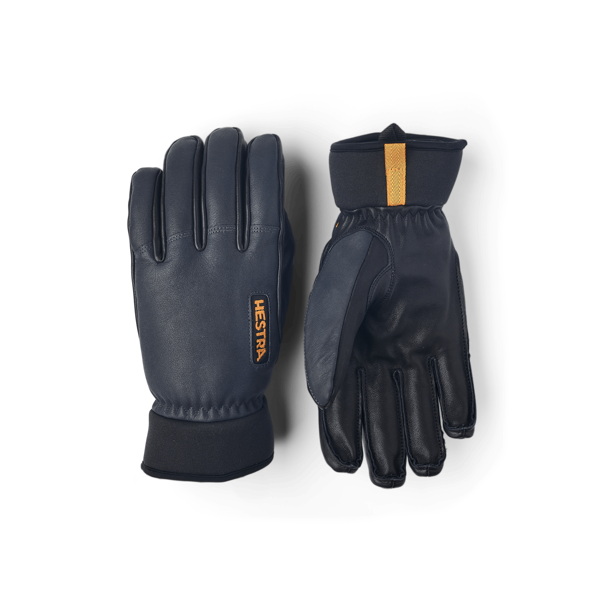 Dark gray goat leather and cow hide ski glove with black palm (1 of 8)
