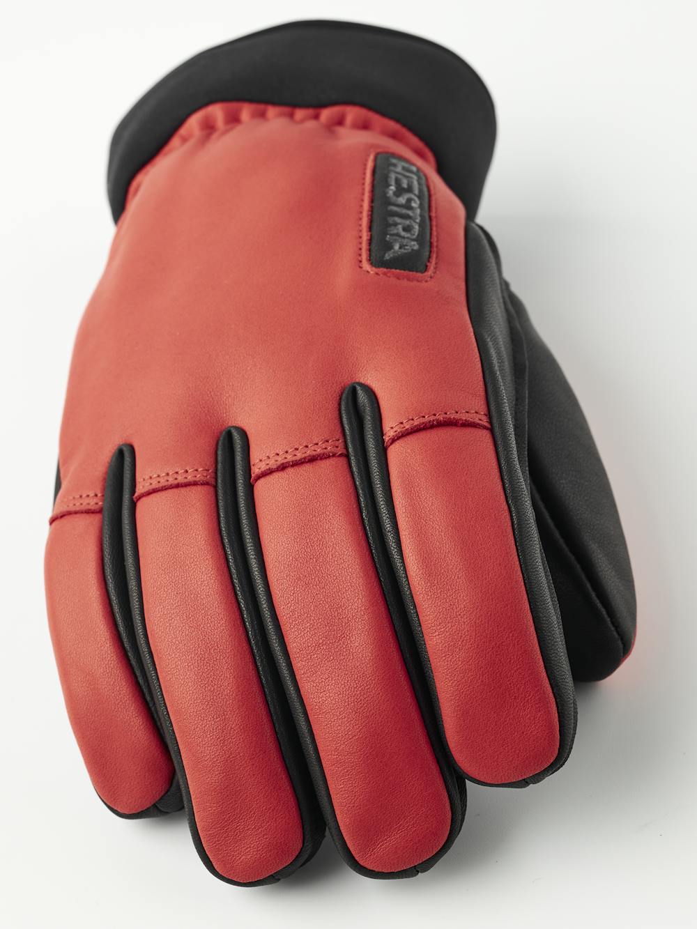 Army Leather Wool Terry 5-finger in the color Flame red (5 of 6)