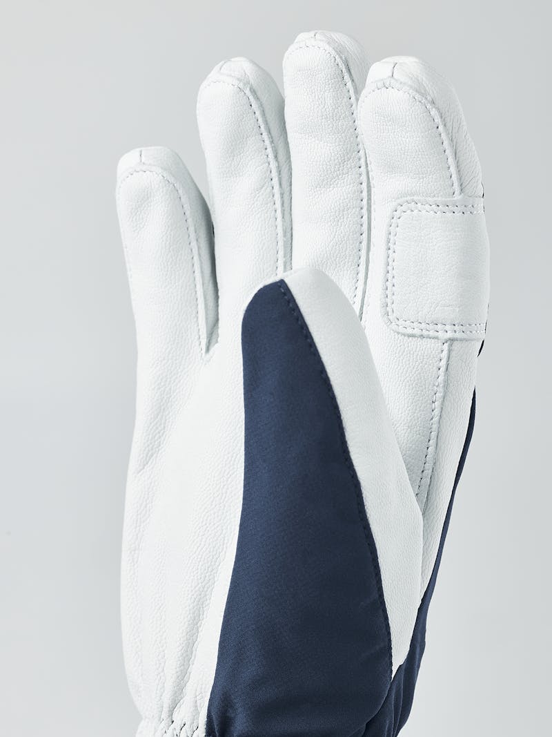 Dark blue ski glove with white goat leather palm  (5 of 6)
