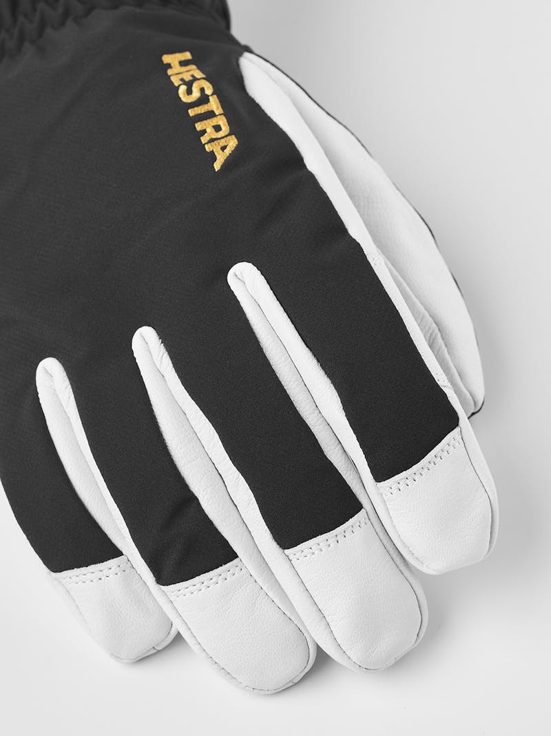 Black ski glove with white goat leather palm  (4 of 6)