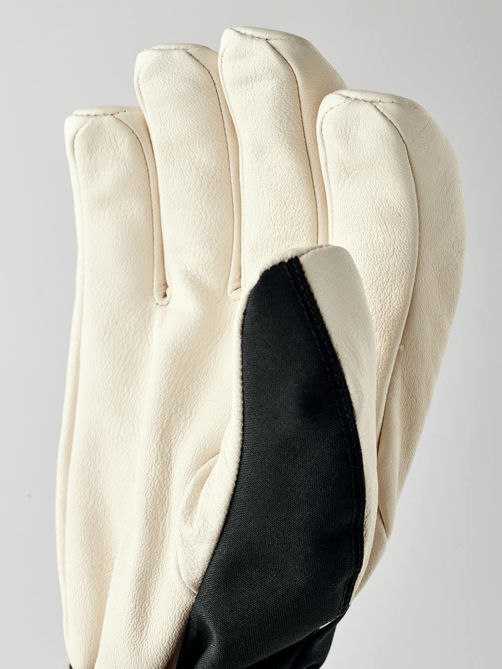 Black ski glove with white goat leather palm (2 of 6)