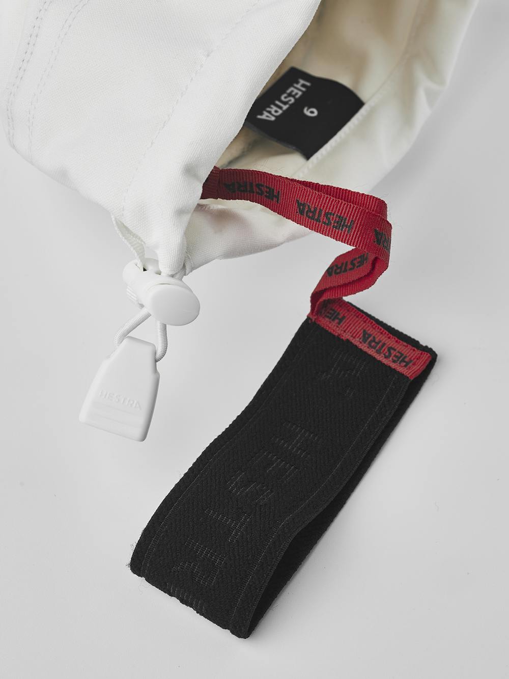 White mitten with goat leather palm (5 of 10)