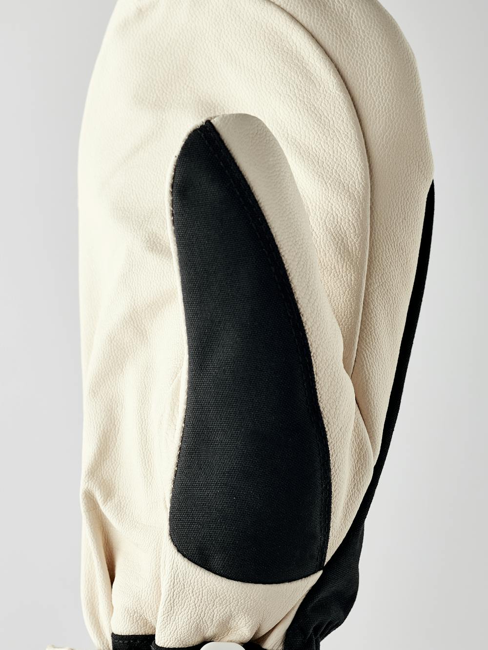Black mitten with white goat leather palm (2 of 6)
