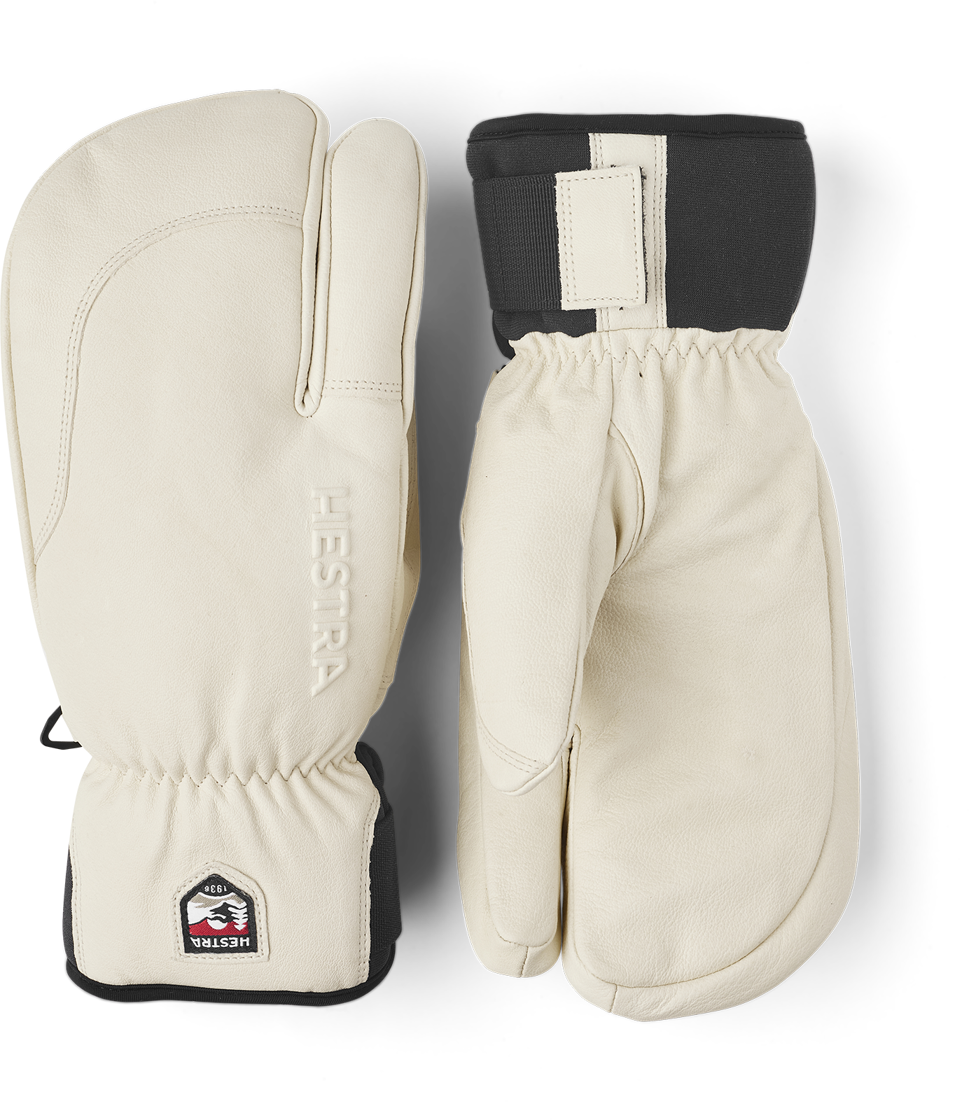 Topo 3-finger - Almond White/Almond White | Hestra Gloves