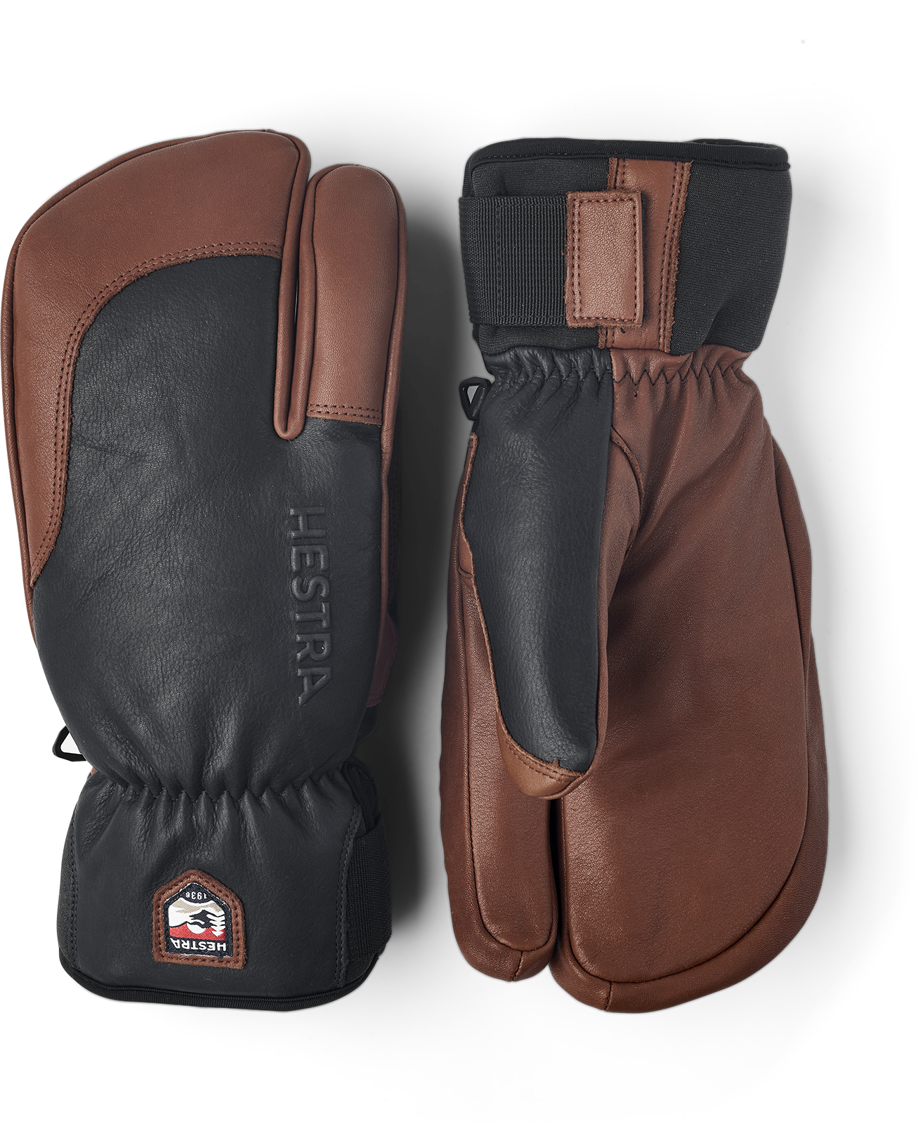 Topo 3-finger - Navy & Brown | Hestra Gloves