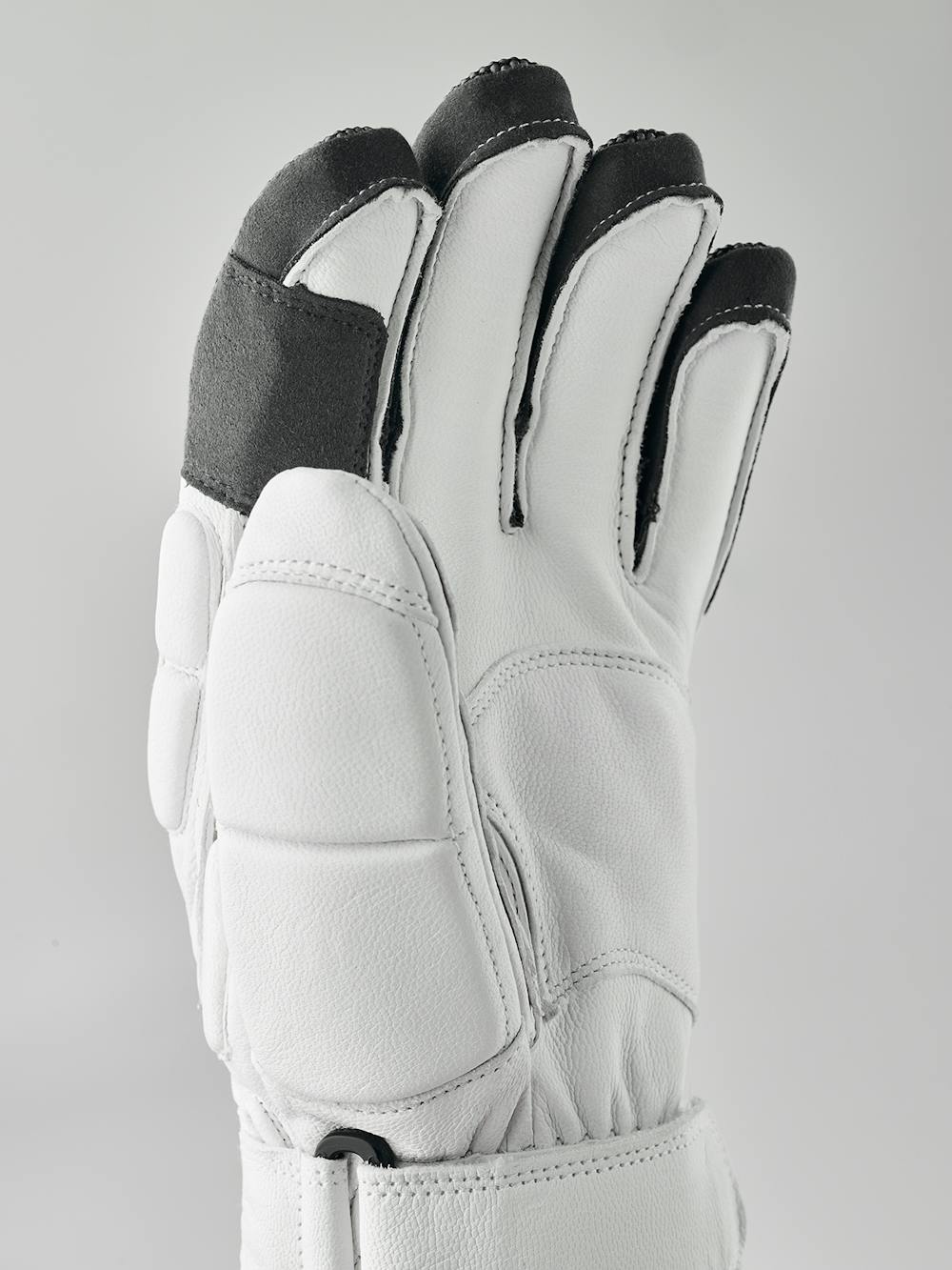 White and gray goat leather ski glove (2 of 5)