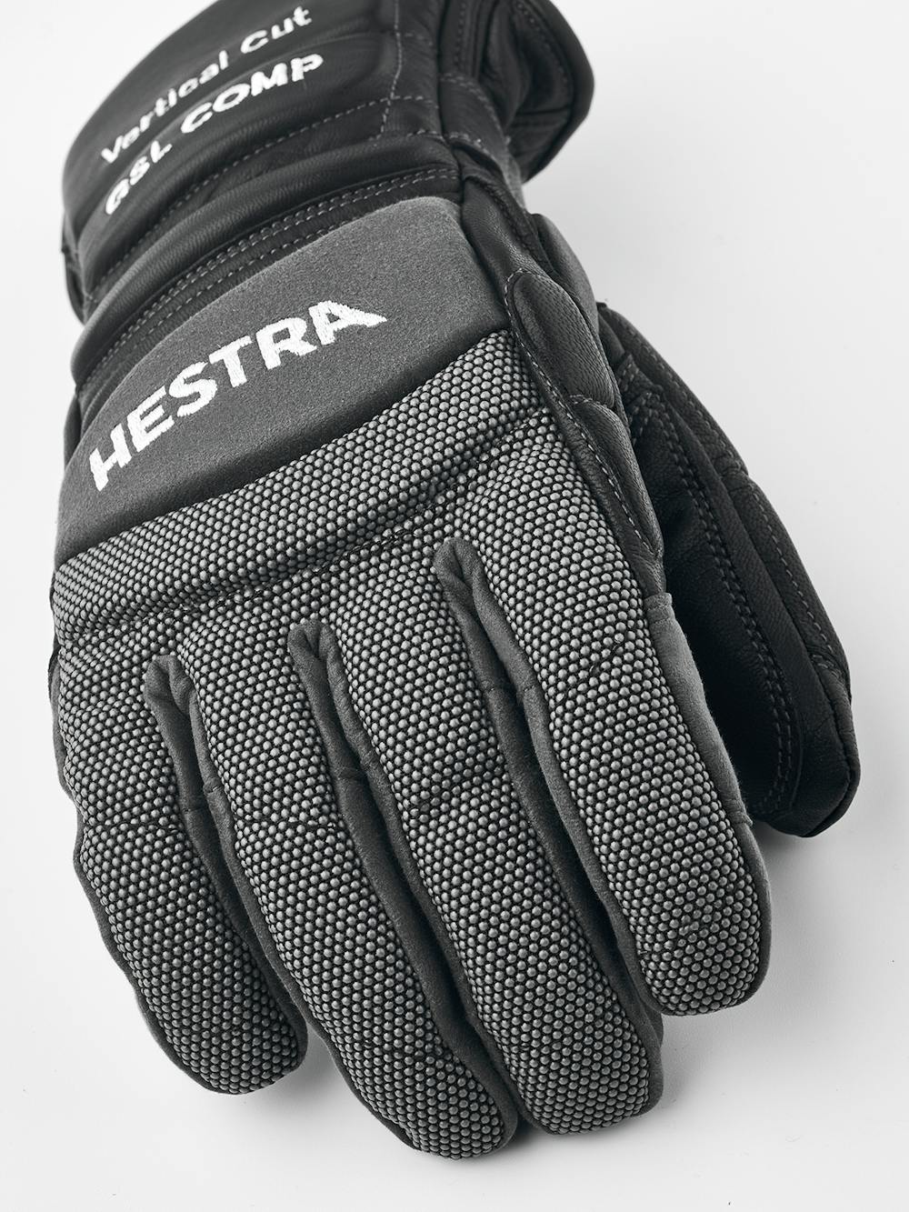 Black and gray goat leather ski glove (4 of 5)