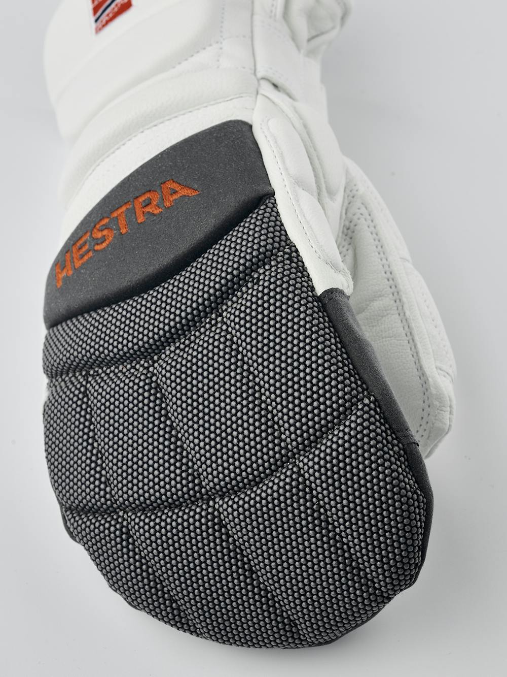 White and gray goat leather mitten (5 of 5)