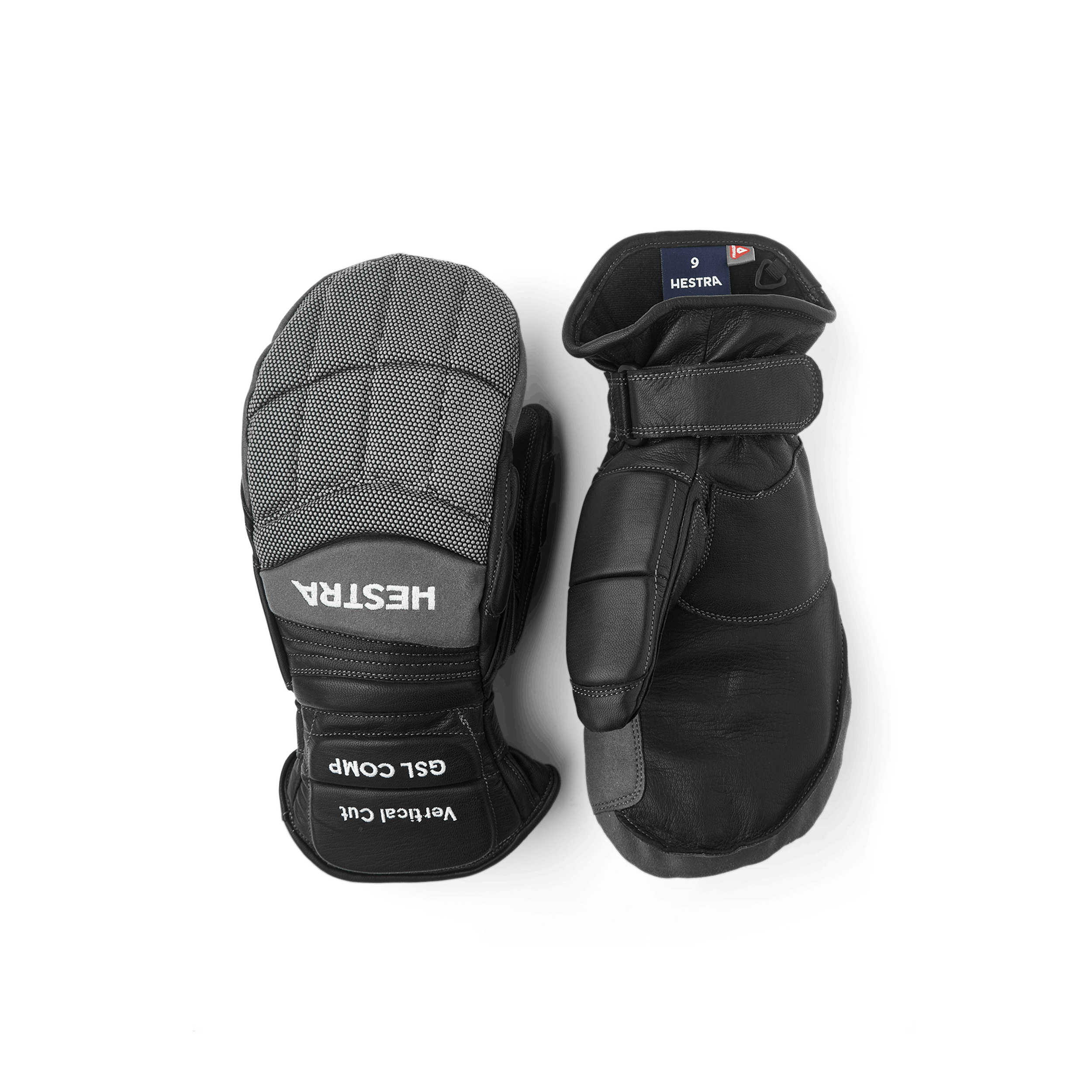 Black and gray goat leather mitten (1 of 5)