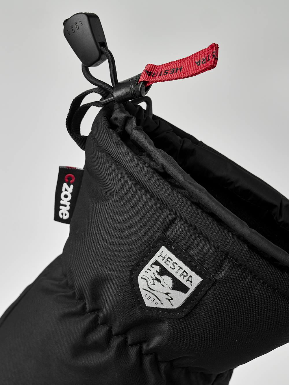 Black fabric mitten with synthetic palm (4 of 5)