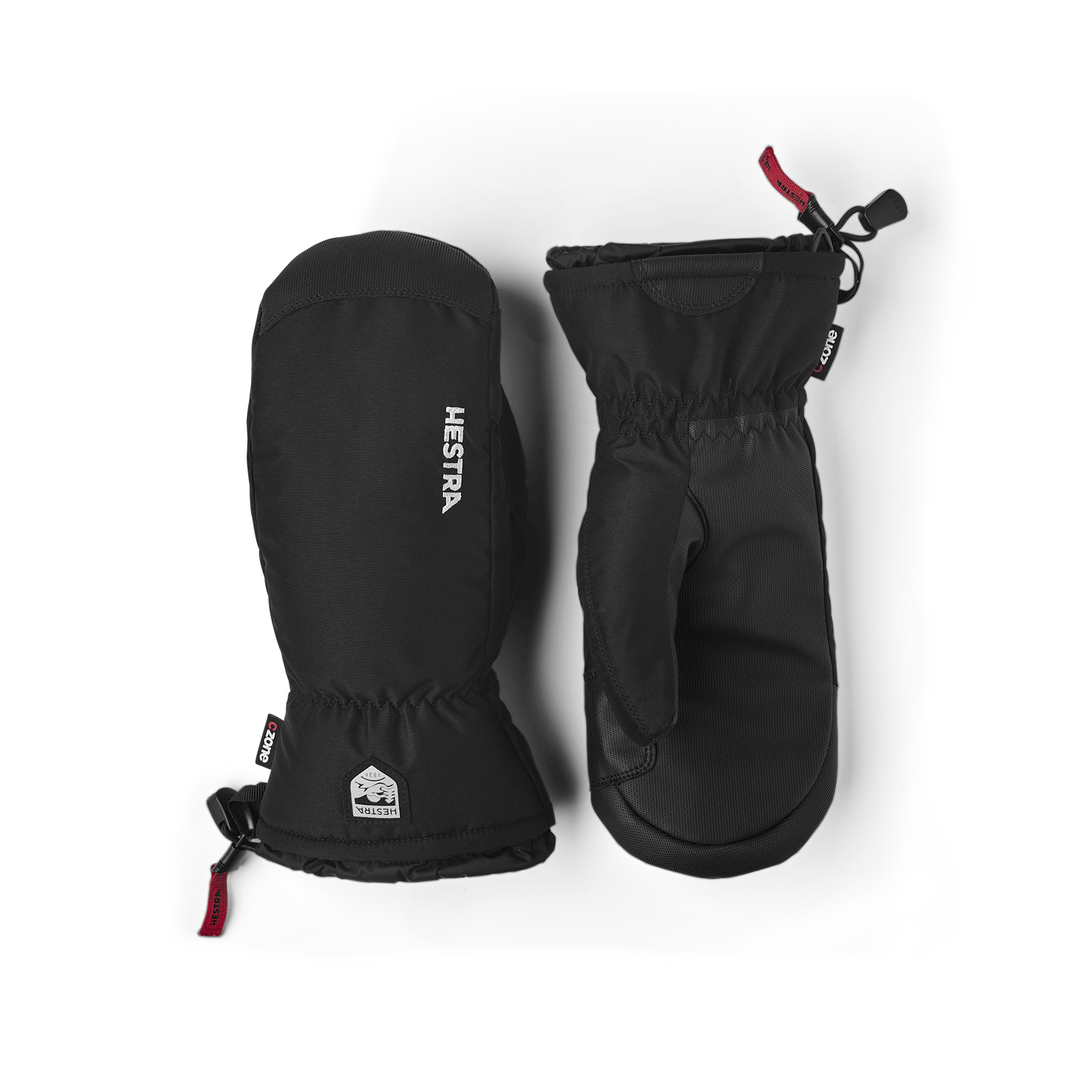 Svart tumhandske i tyg med innerhand i syntetmaterial 
 (1 av 5)