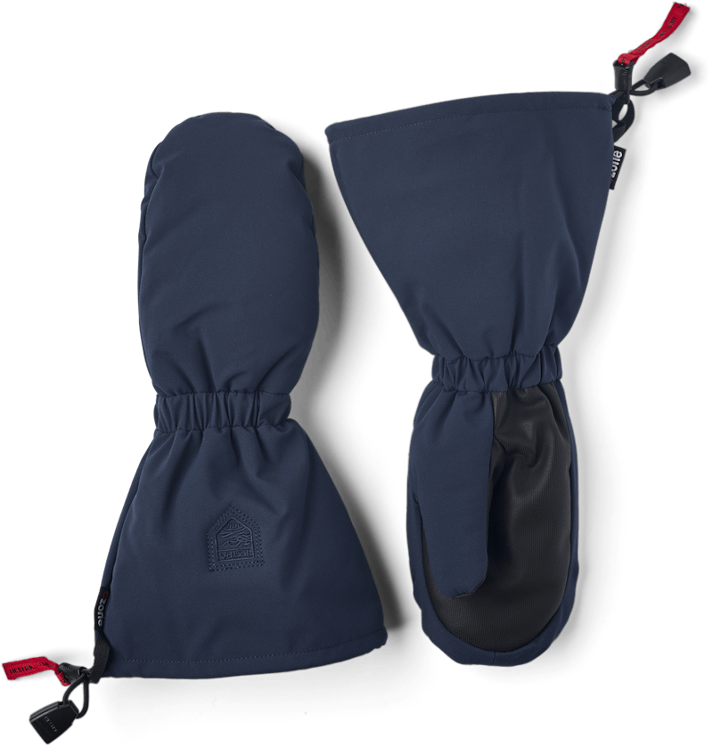 Dark blue fabric mitten with black synthetic palm (1 of 4)