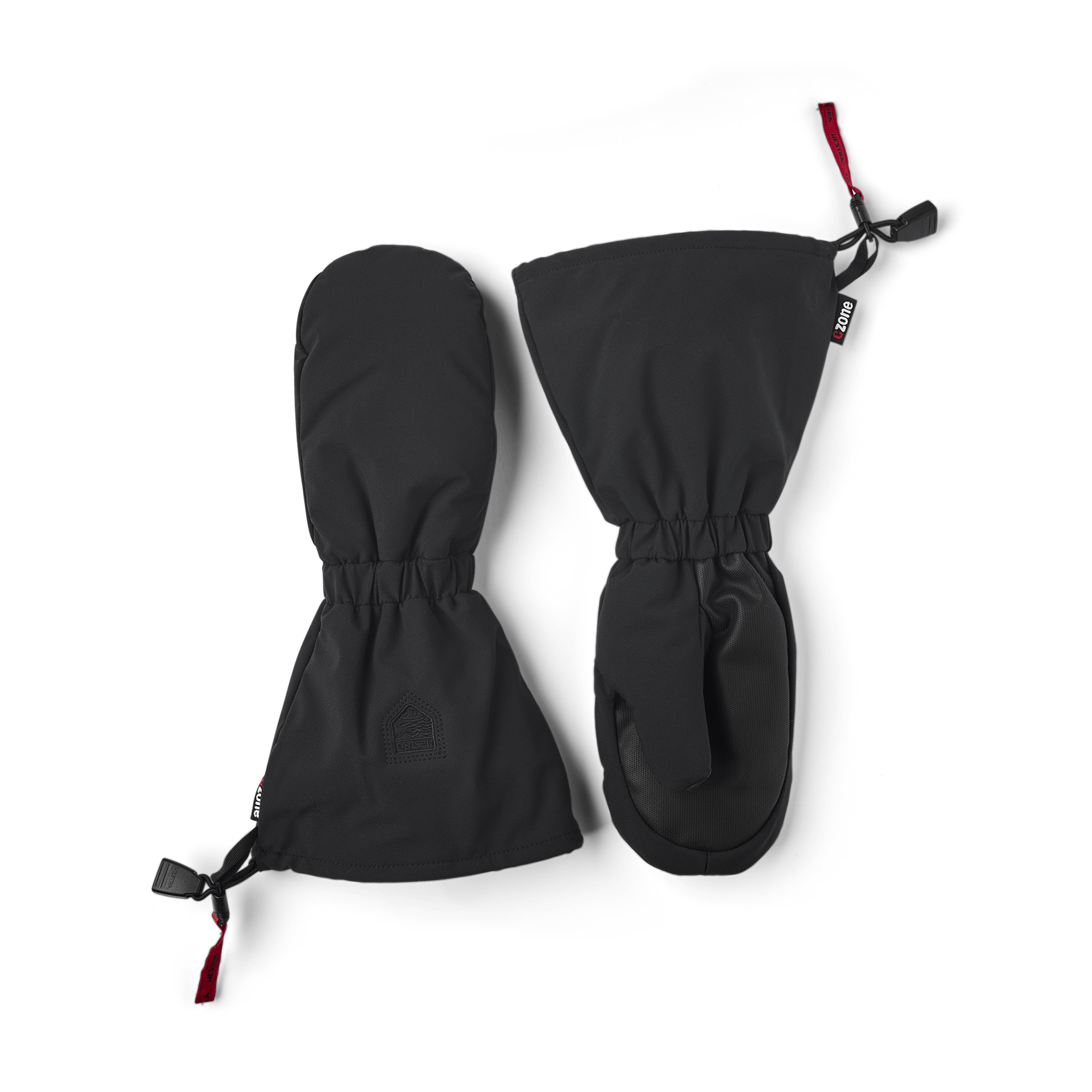 Black fabric mitten with synthetic palm (1 of 4)