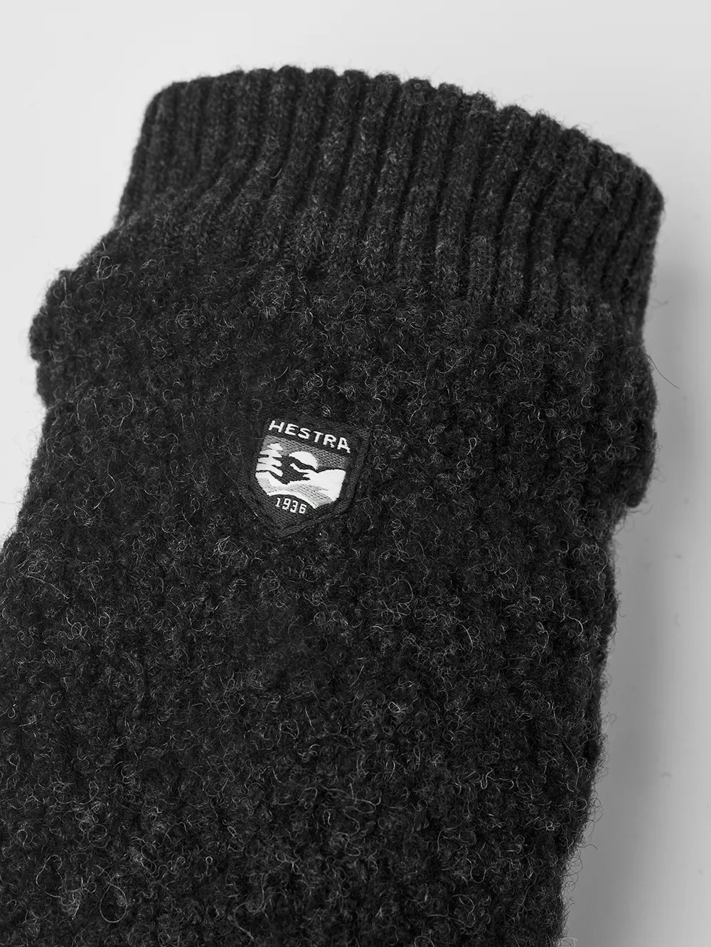 Dark gray mitten in teddy fleece (2 of 3)