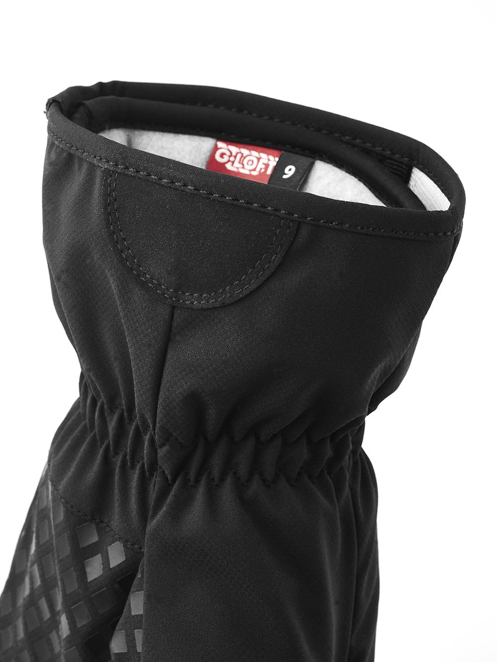 Schwarzer Fausthandschuh aus Stoff (4 oder 6)