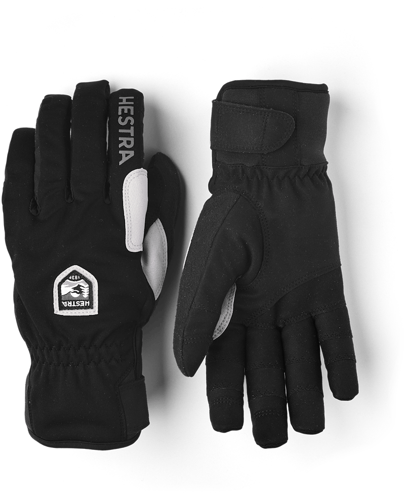 Black fabric outdoor glove with synthetic suede palm (1 of 5)