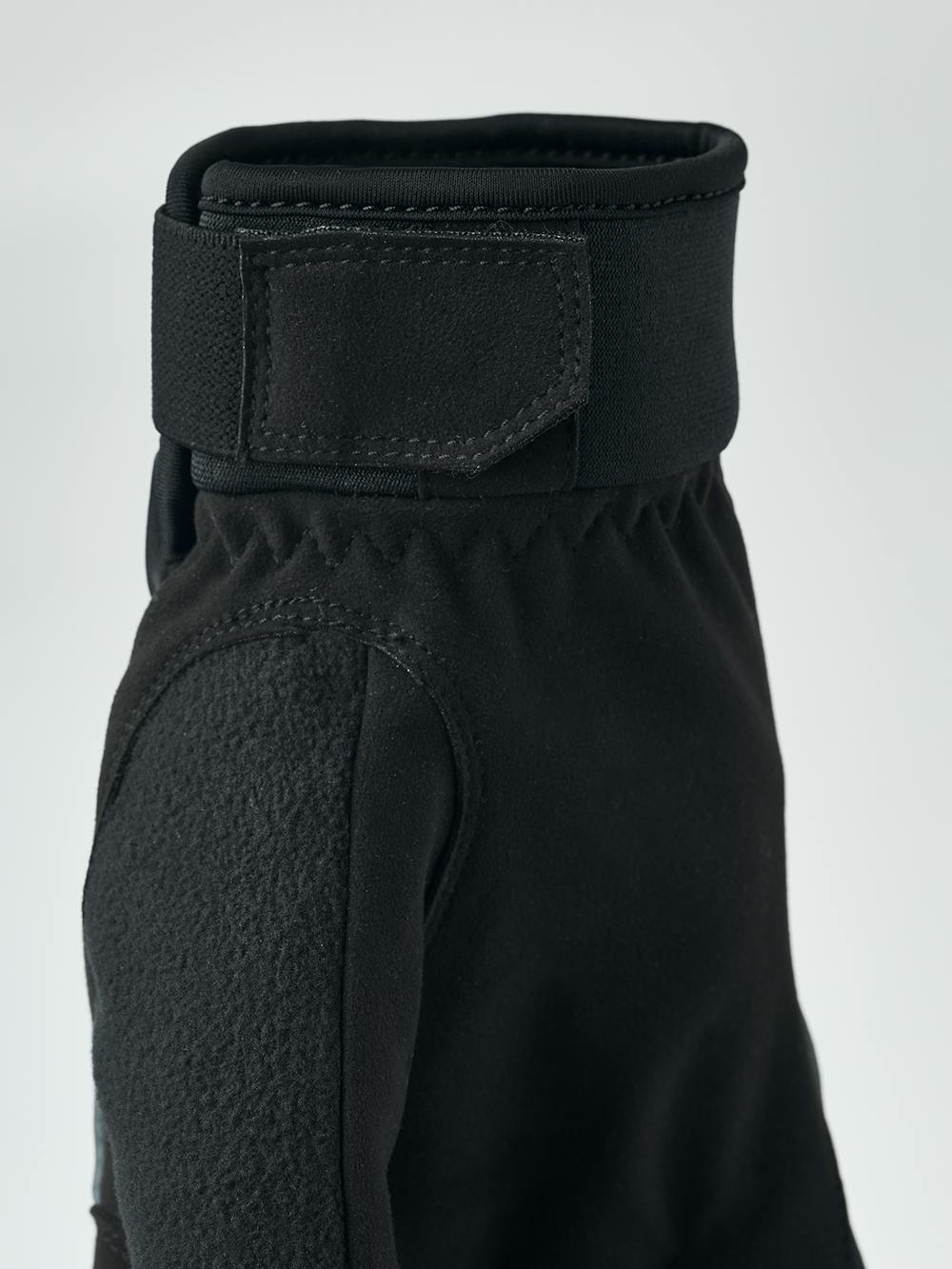 Dunkelgrauer Langlaufhandschuh aus Stoff mit grauer Innenhand aus synthetischem Wildleder (3 oder 5)