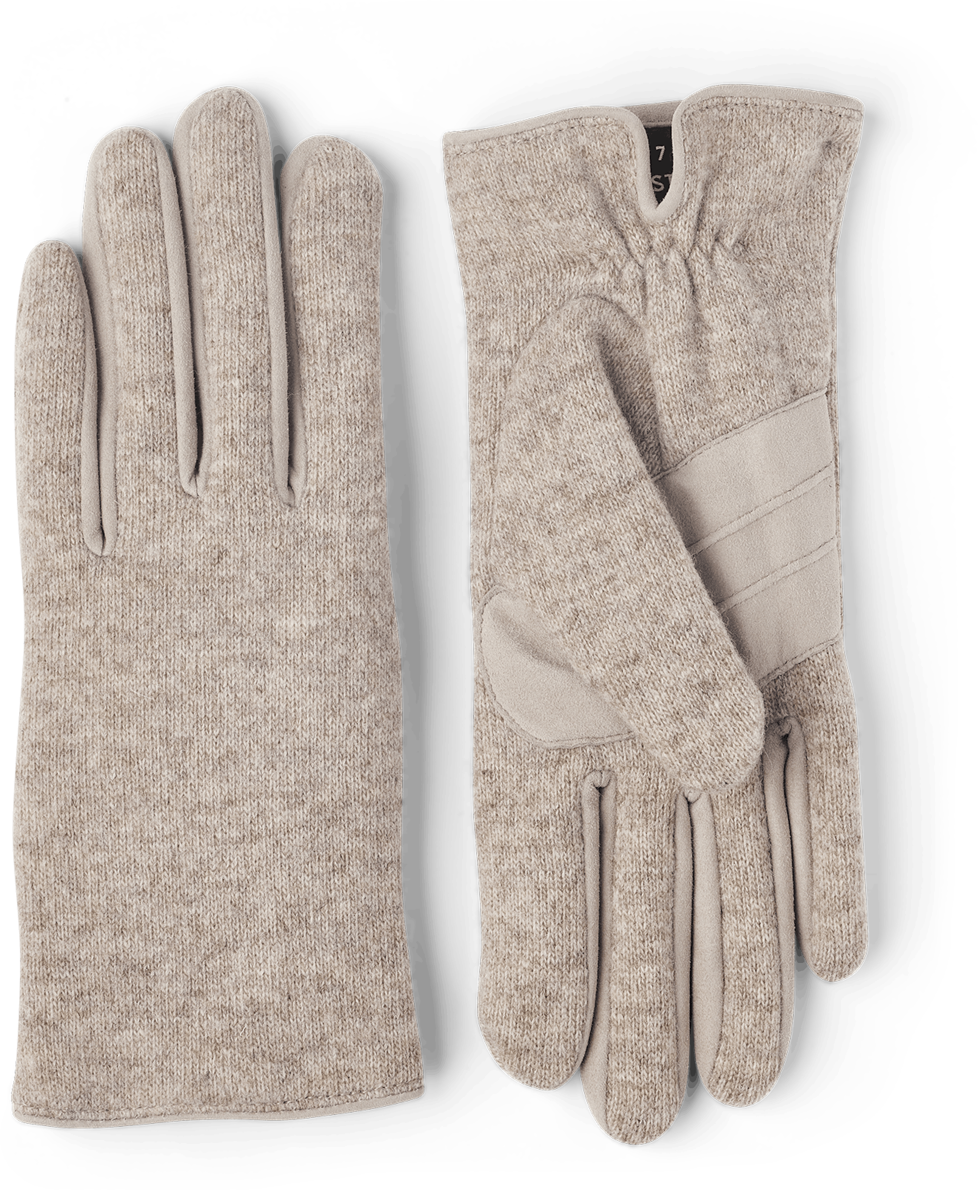 Beiger Handschuh aus Wolljersey mit Wildlederdetails
(1 oder 8)